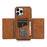 For iPhone 15 Pro Phone Case Tri-Fold Wallet Kickstand PU Leather + TPU Back Cover - Red - 3