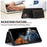 For Samsung Galaxy S24 Ultra Phone Case Tri-Fold Wallet Kickstand PU Leather + TPU Back Cover - Black - 4