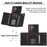 For Samsung Galaxy S24 Ultra Phone Case Tri-Fold Wallet Kickstand PU Leather + TPU Back Cover - Black - 5
