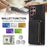 For Samsung Galaxy S24 Ultra Phone Case Tri-Fold Wallet Kickstand PU Leather + TPU Back Cover - Black - 7