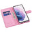 For Samsung Galaxy A14 5G / A14 4G PU Leather Shockproof Case 3D Pattern Printed Phone Stand Wallet Cover with Strap - Blue Butterflies - 2