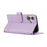 For iPhone 16 Case Multi Card Slots Zipper Leather Phone Cover with Shoulder Strap / Wrist Strap - Purple - 4