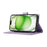 For iPhone 16 Case Multi Card Slots Zipper Leather Phone Cover with Shoulder Strap / Wrist Strap - Purple - 5