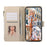 For iPhone 17e / 16e Case Multi Card Slots Zipper Leather Phone Cover with Shoulder Strap / Wrist Strap - Beige - 2