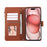 For iPhone 15 Pro Max Case Multi Card Slots Zipper Leather Phone Cover with Shoulder Strap / Wrist Strap - Brown - 2