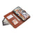 For Samsung Galaxy S24 FE Case Multi Card Slots Zipper Leather Phone Cover with Shoulder Strap / Wrist Strap - Brown - 5