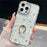 For iPhone 14 Pro Case with Ring Kickstand Rhinestone Edge TPU + PC IMD Phone Cover - Starry Transparent - 2