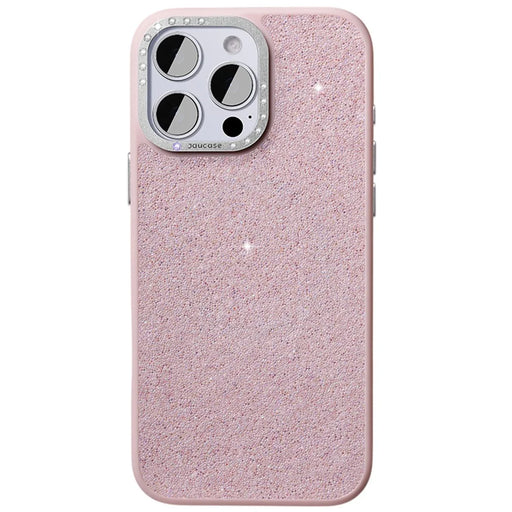 JAUCASE For iPhone 15 Pro Case Compatible with MagSafe Textured PU + TPU + PC Phone Back Cover - Pink - 1