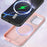 JAUCASE For iPhone 15 Pro Case Compatible with MagSafe Textured PU + TPU + PC Phone Back Cover - Pink - 3