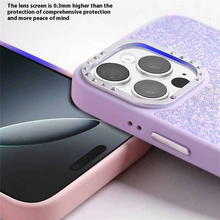 JAUCASE For iPhone 15 Pro Case Compatible with MagSafe Textured PU + TPU + PC Phone Back Cover - Pink - 6