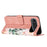 For iPhone Air Case PU Leather Floral Phone Cover with Card Slots / Wrist Strap - Pink - 3