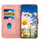 For iPhone Air Case PU Leather Floral Phone Cover with Card Slots / Wrist Strap - Pink - 5