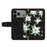 For iPhone 17 Pro Max Case PU Leather Floral Phone Cover with Card Slots / Wrist Strap - Black - 2