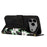 For iPhone 17 Pro Max Case PU Leather Floral Phone Cover with Card Slots / Wrist Strap - Black - 3