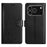 For iPhone 17 Pro Leather Wallet Case Butterfly Flower Imprinted Phone Cover with Strap - Black - 1