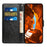 For iPhone 17 Pro Leather Wallet Case Butterfly Flower Imprinted Phone Cover with Strap - Black - 2