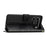 For iPhone 17 Pro Leather Wallet Case Butterfly Flower Imprinted Phone Cover with Strap - Black - 3