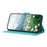 For iPhone 17 Pro Case Tulip Leather Phone Cover with 5 Card Slots Wallet - Green - 4