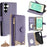 For Samsung Galaxy S25+ Wallet Case Fishtail Design Leather Phone Cover with Mirror / Stand / Strap - Purple - 1