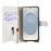 For Samsung Galaxy S25 Wallet Case Fishtail Design Leather Phone Cover with Mirror / Stand / Strap - White - 3