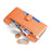 For Samsung Galaxy S25 Ultra Leather Case Zipper Pocket Wallet Phone Cover with 2 Straps - Orange - 6