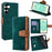 For Samsung Galaxy S25+ Case RFID Blocking Color Splicing PU Leather Wallet Phone Cover - Green - 1
