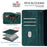For Samsung Galaxy S25+ Case RFID Blocking Color Splicing PU Leather Wallet Phone Cover - Green - 4