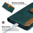 For Samsung Galaxy S25+ Case RFID Blocking Color Splicing PU Leather Wallet Phone Cover - Green - 5