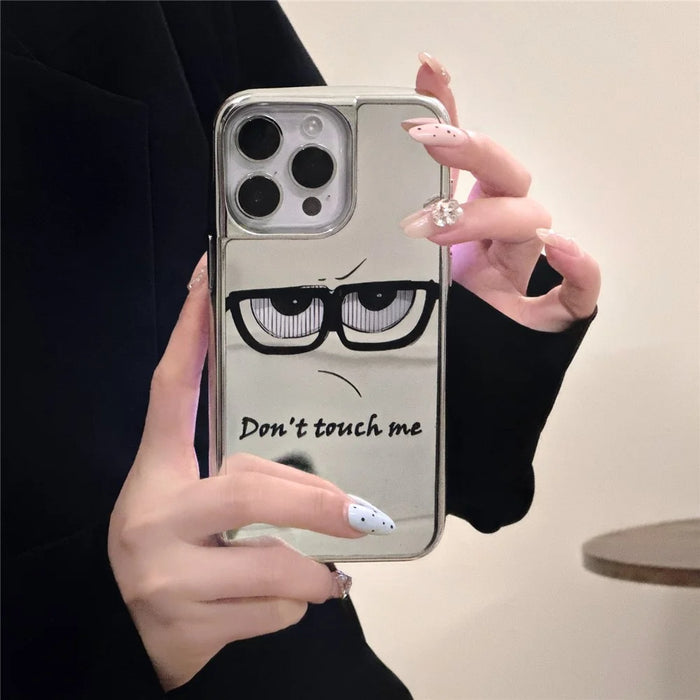 For iPhone 15 Pro Max Case Eyes Glass Pattern Electroplating TPU Acrylic Phone Back Cover - 4