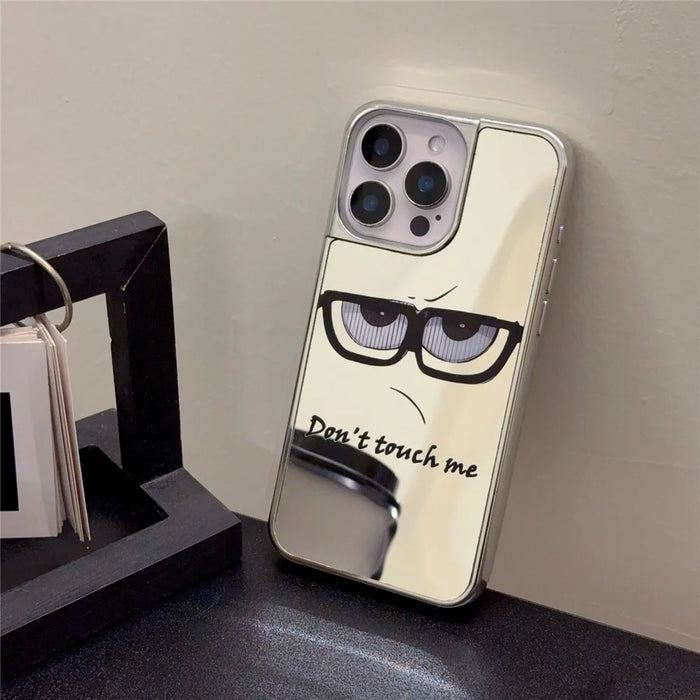 For iPhone 15 Pro Max Case Eyes Glass Pattern Electroplating TPU Acrylic Phone Back Cover - 7