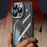 For iPhone 16 Pro Max Case PC + TPU Transparent Phone Cover with Detachable Camera Lens Film - Grey - 2