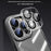 For iPhone 16 Pro Max Case PC + TPU Transparent Phone Cover with Detachable Camera Lens Film - Grey - 3