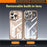 For iPhone 16 Pro Max Case PC + TPU Transparent Phone Cover with Detachable Camera Lens Film - Grey - 4