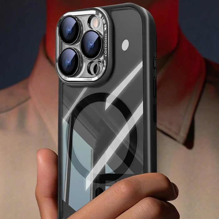 For iPhone 16 Pro Max Case Compatible with MagSafe PC + TPU Phone Cover with Detachable Camera Lens Film - Grey - 2
