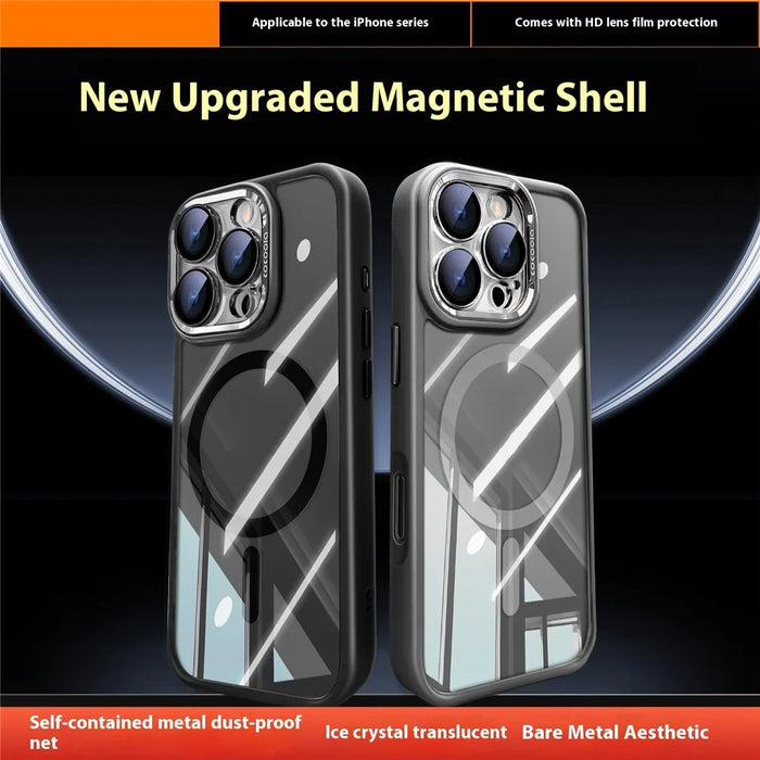 For iPhone 16 Pro Max Case Compatible with MagSafe PC + TPU Phone Cover with Detachable Camera Lens Film - Grey - 5