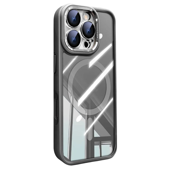 For iPhone 16 Pro Case Compatible with MagSafe PC + TPU Phone Cover with Detachable Camera Lens Film - Grey - 1