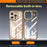 For iPhone 16 Pro Max Case PC + TPU Clear Phone Cover with Glitter Camera Lens Film - Titanium Gold - 2