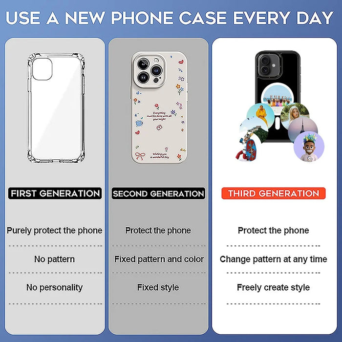 For iPhone 16 E-Ink Phone Case Compatible with MagSafe NFC 6-Color TPU + PC Back Cover - 5
