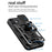 For iPhone 17 Case with Slide Camera Lid PC + TPU Kickstand Phone Cover - Black - 2