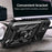 For iPhone 17 Case with Slide Camera Lid PC + TPU Kickstand Phone Cover - Black - 4