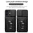 For iPhone 17 Case PC + TPU Kickstand Phone Back Cover with Camera Slider - Black - 7