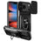 For iPhone 17 Pro Case PC + TPU Kickstand Phone Back Cover with Camera Slider - Black - 1