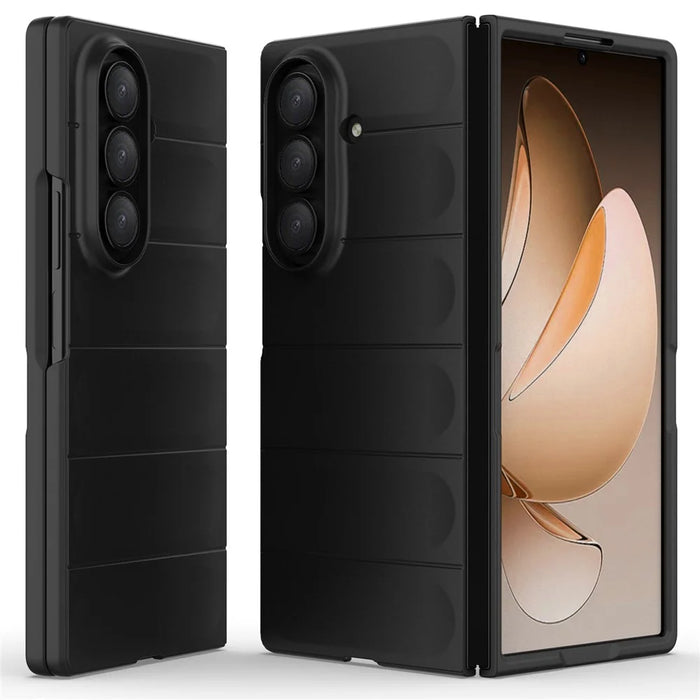 For Samsung Galaxy Z Fold7 5G Case Anti-Drop Soft TPU Rugged Phone Back Cover - Black - 1
