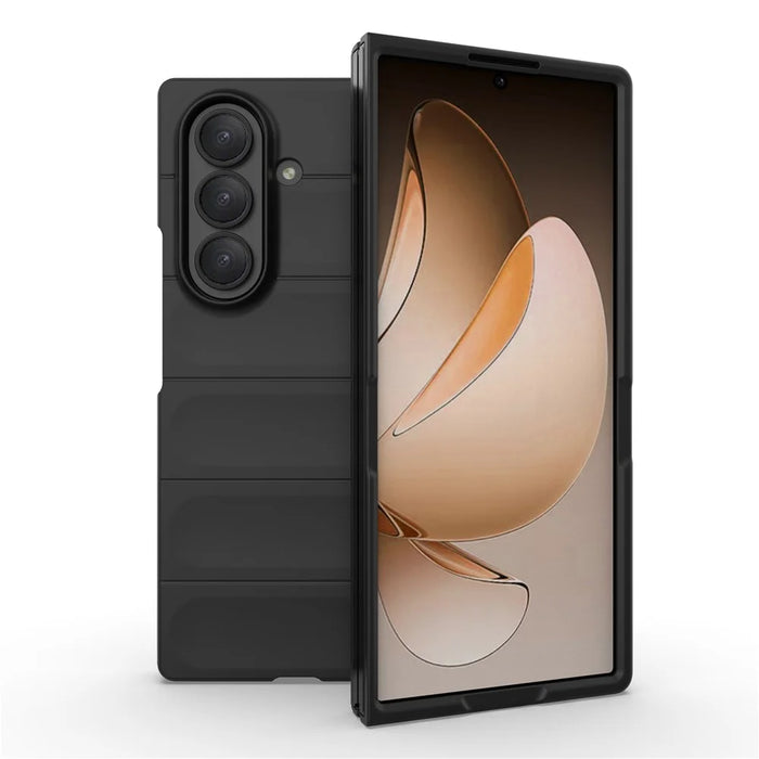 For Samsung Galaxy Z Fold7 5G Case Anti-Drop Soft TPU Rugged Phone Back Cover - Black - 2
