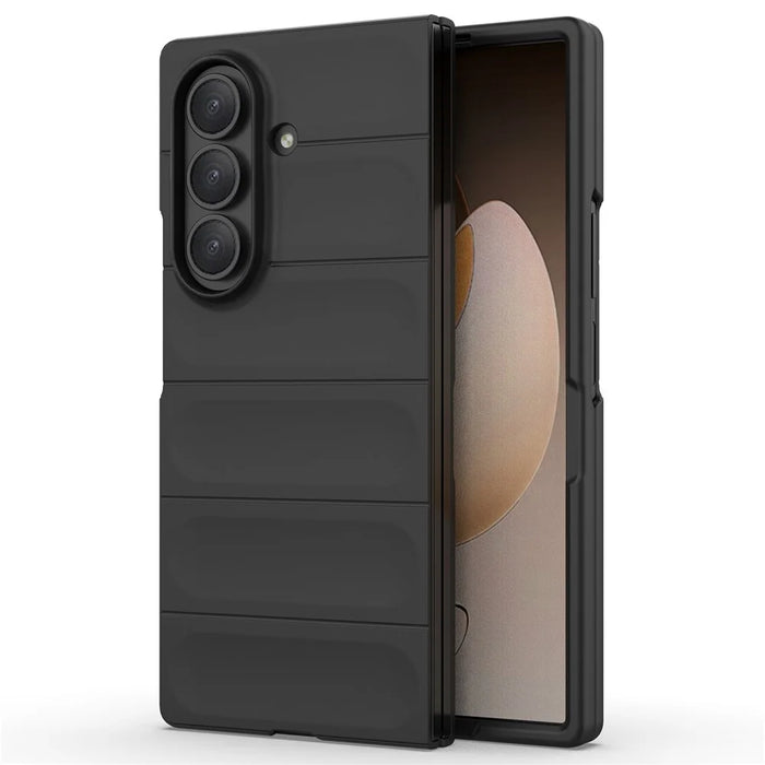 For Samsung Galaxy Z Fold7 5G Case Anti-Drop Soft TPU Rugged Phone Back Cover - Black - 3