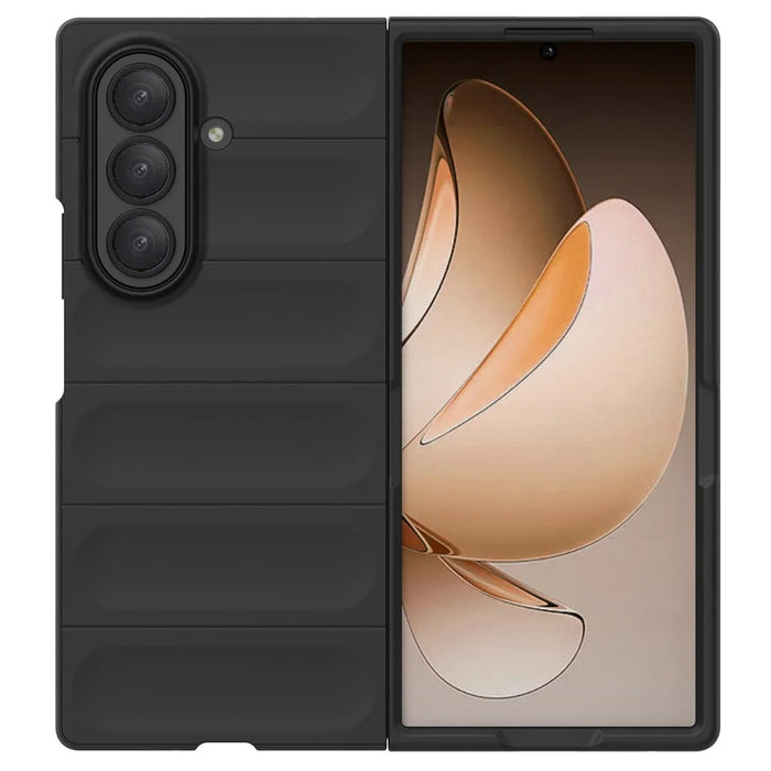 For Samsung Galaxy Z Fold7 5G Case Anti-Drop Soft TPU Rugged Phone Back Cover - Black - 4