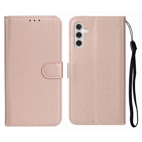 For Samsung Galaxy S25 FE Case PU Leather Flip Phone Cover Wallet Card Slot Holder - Rose Gold - 1