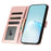 For Samsung Galaxy S25 FE Wallet Case Leather Folio Phone Cover Magnetic Clasp - Rose Gold - 3