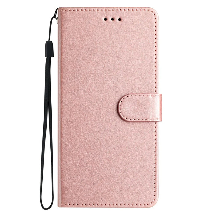 For Samsung Galaxy S25 FE Wallet Case Leather Folio Phone Cover Magnetic Clasp - Rose Gold - 6