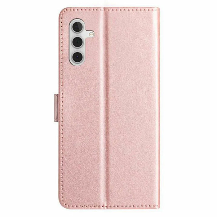 For Samsung Galaxy S25 FE Wallet Case Leather Folio Phone Cover Magnetic Clasp - Rose Gold - 7